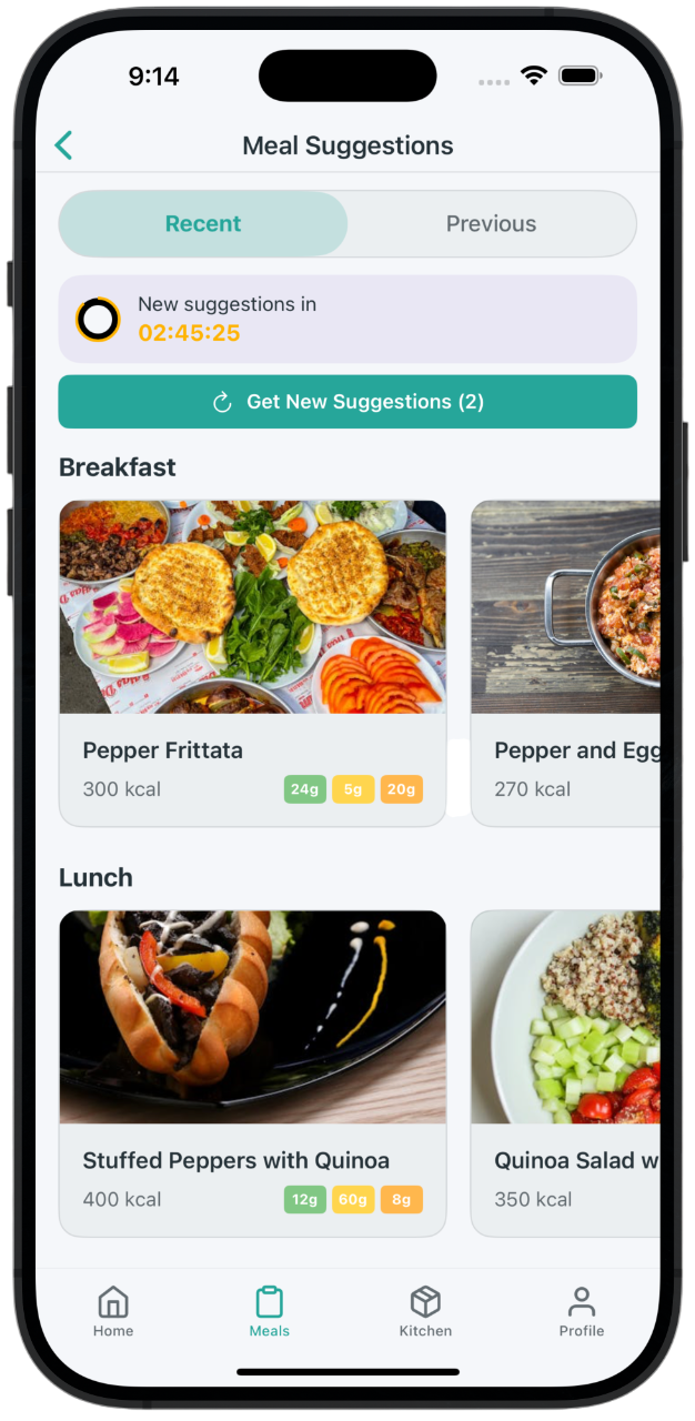 Get Meal Plans preview