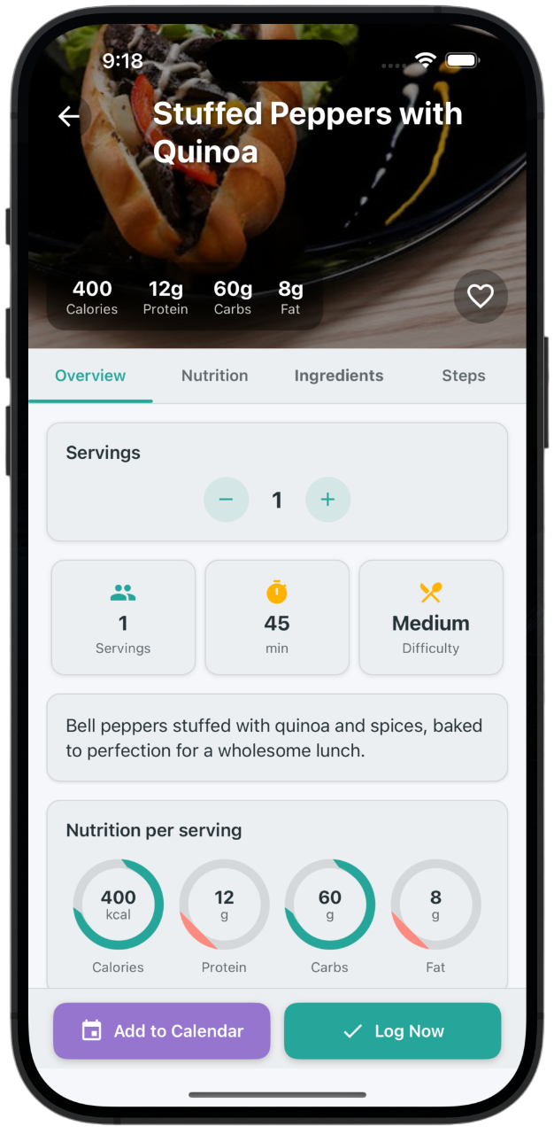 Dietree Meal Planning