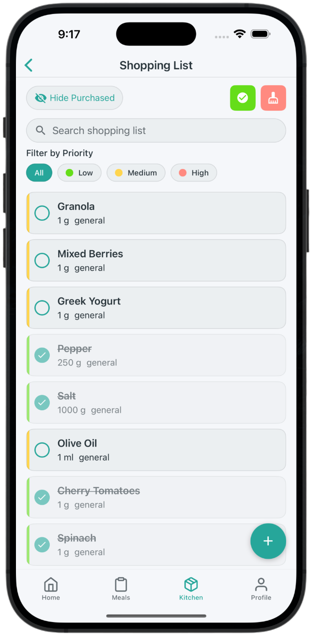 Shopping List preview